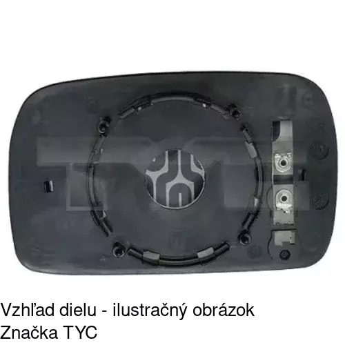 Sklo vonkajšieho zrkadla s držiakom 9524541M /POLCAR/ - obr. 3