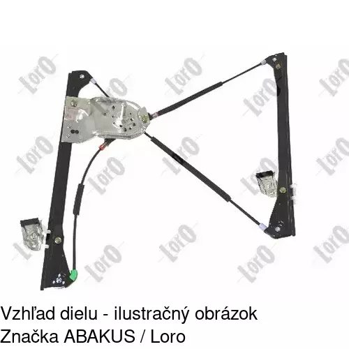 Manuálny mechanizmus okna dverí 9524PSM6 /POLCAR/ - obr. 2