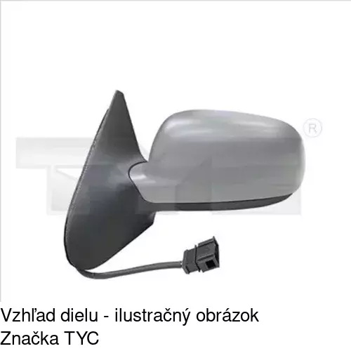 Sklo vonkajšieho zrkadla s držiakom 9525545M /POLCAR/ - obr. 5