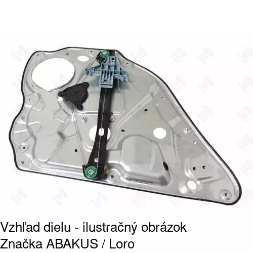 Mechanizmus sťahovania okna elektrický bez motora 9526PSG8 /POLCAR/ - obr. 3
