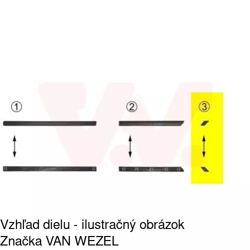 Lišta blatníka 95380062 /POLCAR/ - obr. 1