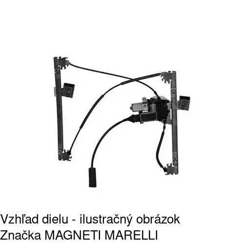 Manuálny mechanizmus okna dverí 9538PSM2 /POLCAR/ - obr. 1