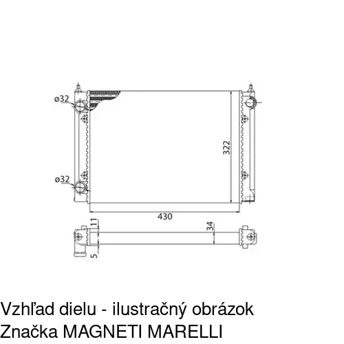 Chladiče vody 954608A1 /POLCAR/ - obr. 1