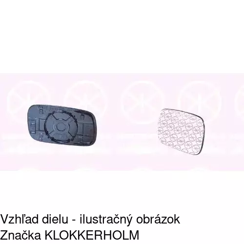 Sklo vonkajšieho zrkadla s držiakom 9546542E /POLCAR/ - obr. 2