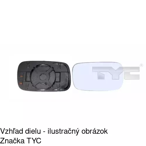 Sklo vonkajšieho zrkadla s držiakom 9546552E /POLCAR/ - obr. 1