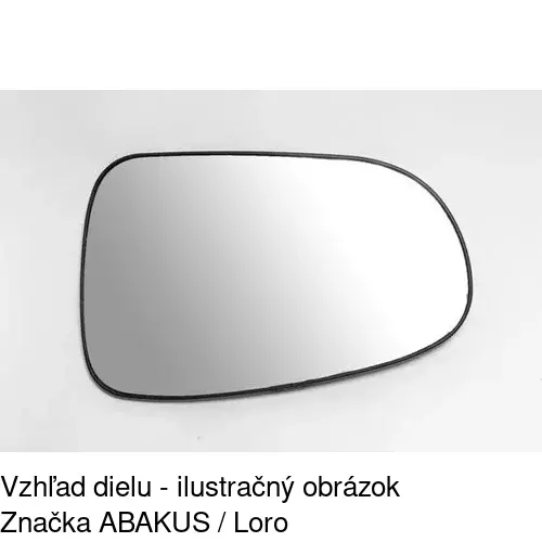 Sklo vonkajšieho zrkadla s držiakom 9550553E /POLCAR/ - obr. 5
