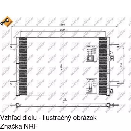 Chladiče klimatizácie 9550K8C2 /POLCAR/ - obr. 1