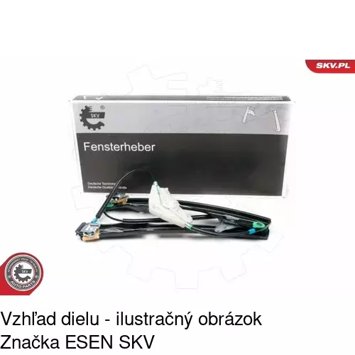Mechanizmus sťahovania okna elektrický bez motora 9555PSG2 /POLCAR/ - obr. 4