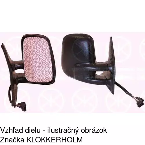 Sklo vonkajšieho zrkadla s držiakom 9566555E /POLCAR/ - obr. 5