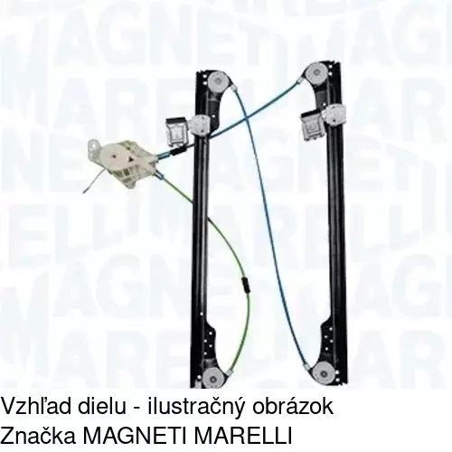 Mechanizmus sťahovania okna elektrický bez motora 9568PSG1 /POLCAR/ - obr. 2