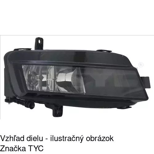 Hmlové svetlo - predné POLCAR 95C229-E