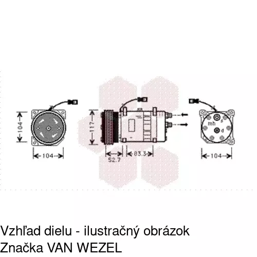 Cievka kompresora klimatizácie CKK010 /POLCAR/ - obr. 3