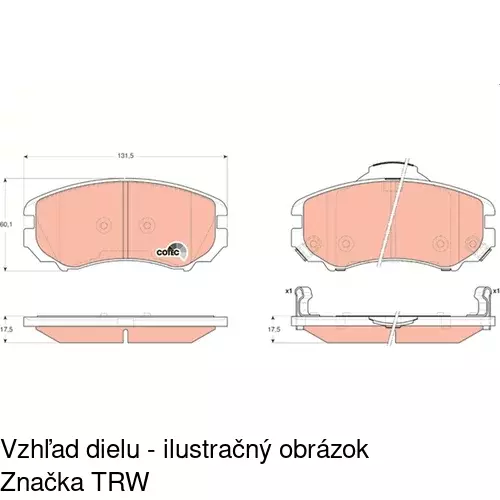 Brzdové dosky S70-0206 /POLCAR/ - obr. 3