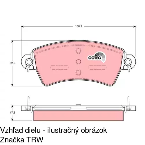 Brzdové dosky S70-0245 /POLCAR/ - obr. 1