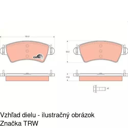 Brzdové dosky S70-0245 /POLCAR/ - obr. 5