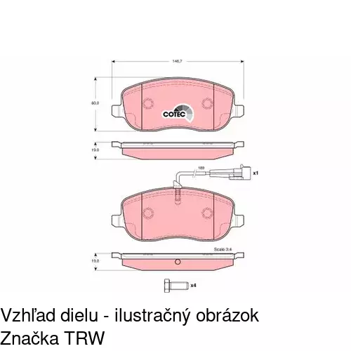 Brzdové dosky POLCAR S70-0250