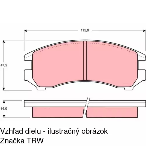 Brzdové dosky S70-0331 /POLCAR/ - obr. 4