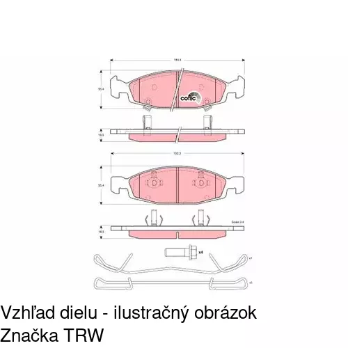 Brzdové dosky S70-0414 /POLCAR/ - obr. 1