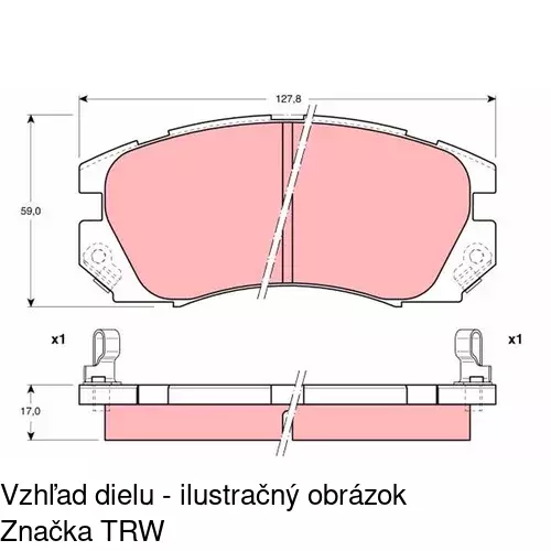 Brzdové dosky S70-0424 /POLCAR/ - obr. 3