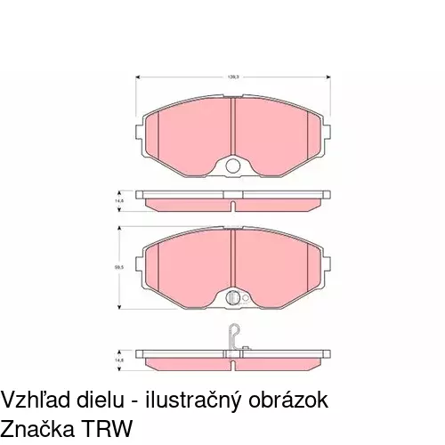 Brzdové dosky POLCAR S70-0452