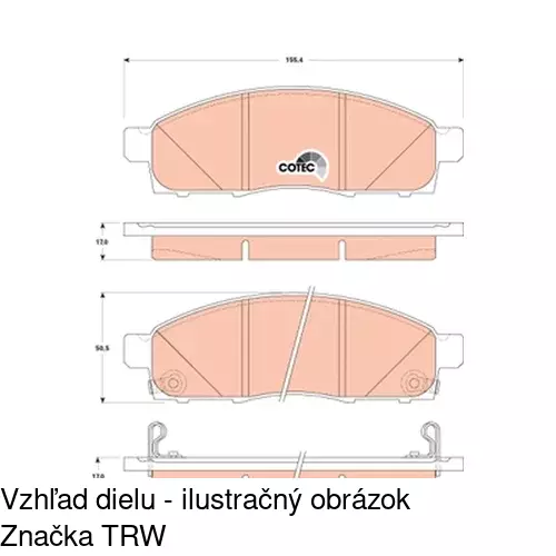 Brzdové dosky S70-0492 /POLCAR/ - obr. 2