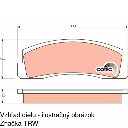 Brzdové dosky S70-0517 /POLCAR/ - obr. 2