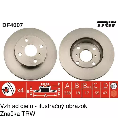 Brzdový kotúč S71-0113 /POLCAR/ - obr. 3