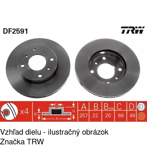 Brzdový kotúč S71-0120 /POLCAR/ - obr. 3