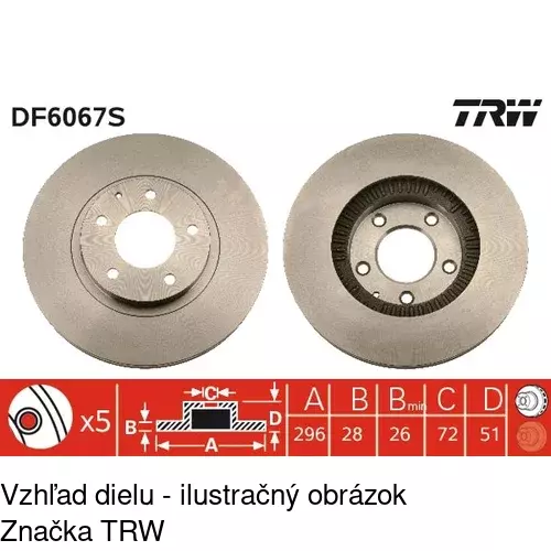 Brzdový kotúč S71-0293 /POLCAR/ - obr. 1
