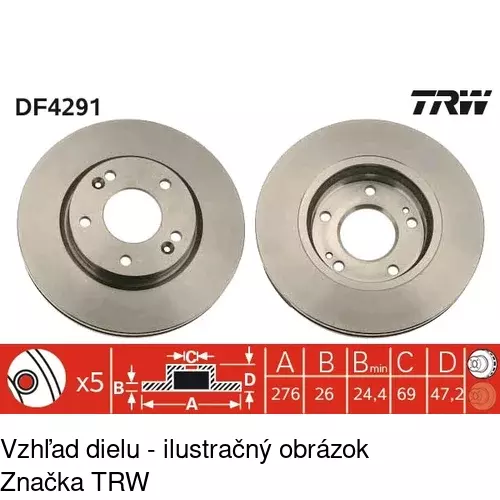 Brzdový kotúč S71-0329 /POLCAR/ - obr. 2