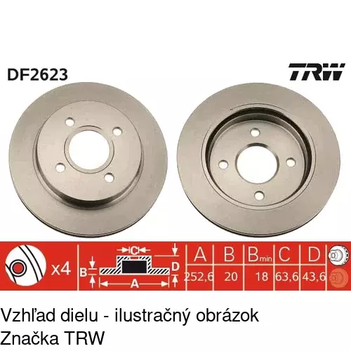 Brzdový kotúč S71-1134 /POLCAR/ - obr. 4