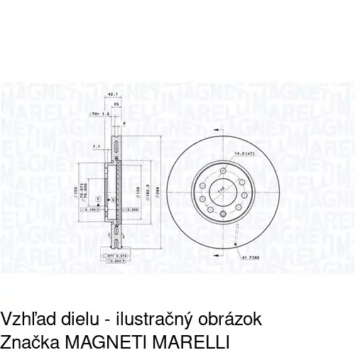 Brzdový kotúč POLCAR S71-1141
