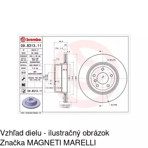 Brzdový kotúč POLCAR S71-1261
