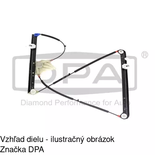 Mechanizmus sťahovania okna elektrický bez motora 1323PSG3E /POLCAR/ - obr. 3