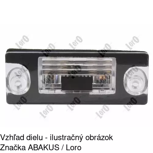 Svetlo na osvetlenie evidenčného čísla 1324959S /POLCAR/ - obr. 2