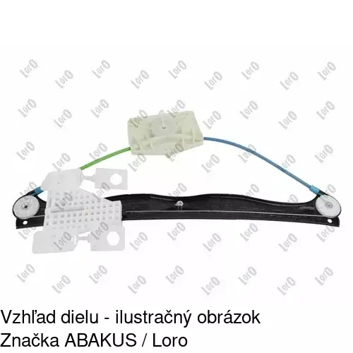 Mechanizmus sťahovania okna elektrický bez motora 1331PSG6 /POLCAR/ - obr. 5