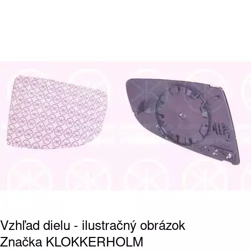 Sklo vonkajšieho zrkadla s držiakom 1334551E /POLCAR/ - obr. 3