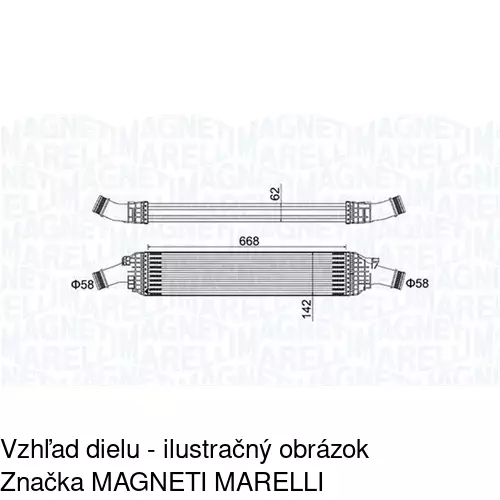 Chladiče vzduchu (Intercoolery) 1337J81X /POLCAR/ - obr. 1