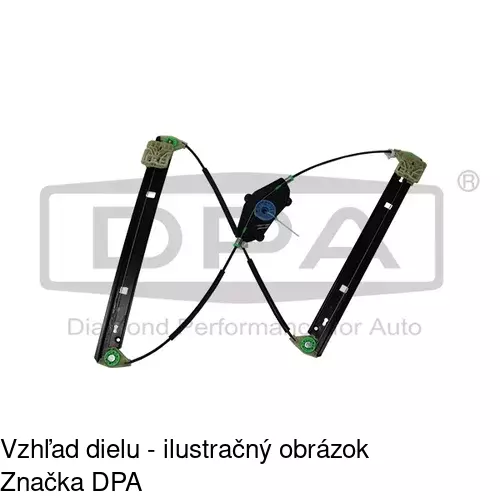Mechanizmus sťahovania okna elektrický bez motora 1337PSG1E /POLCAR/ - obr. 1