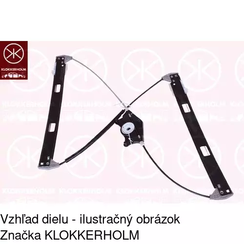 Mechanizmus sťahovania okna elektrický bez motora POLCAR 1337PSG2