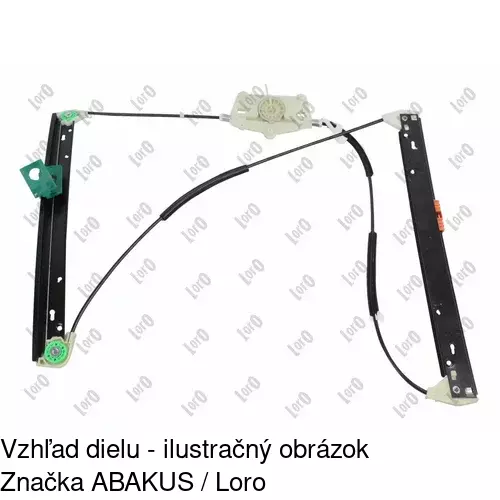 Mechanizmus sťahovania okna elektrický bez motora 1338PSG1 /POLCAR/ - obr. 2