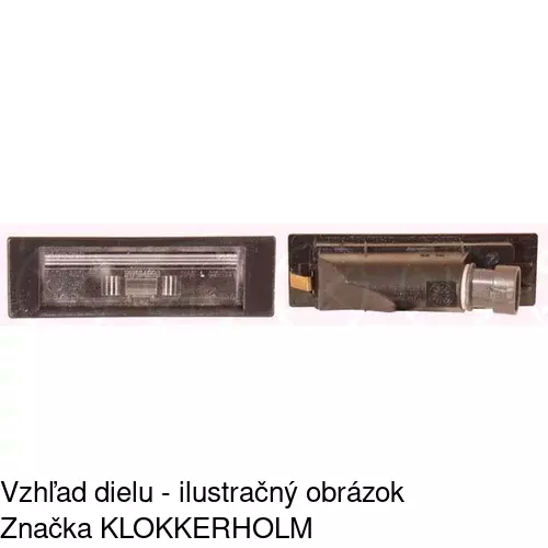 Svetlo na osvetlenie evidenčného čísla POLCAR 1404959X