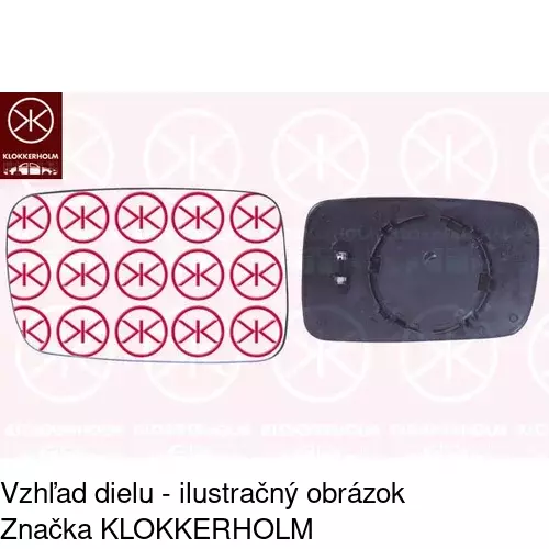 Sklo vonkajšieho zrkadla s držiakom 2008557E /POLCAR/ - obr. 1