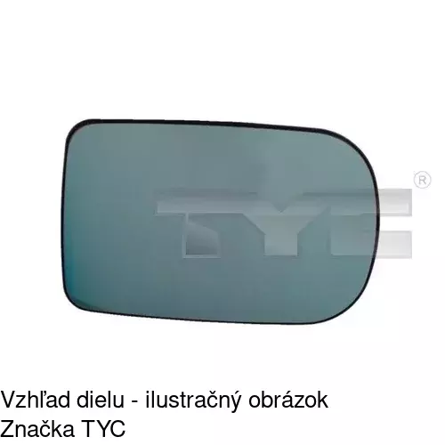 Sklo vonkajšieho zrkadla s držiakom 2016551E /POLCAR/ - obr. 1