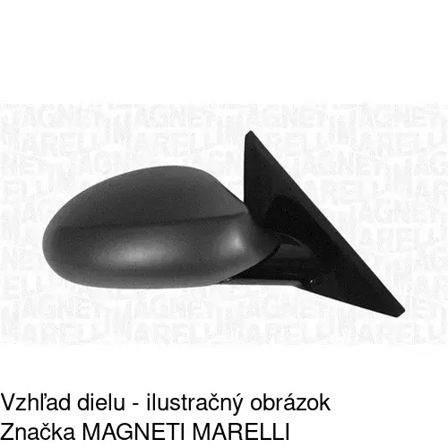 Sklo vonkajšieho zrkadla s držiakom 2040545M /POLCAR/ - obr. 2
