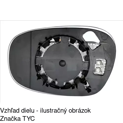 Sklo vonkajšieho zrkadla s držiakom 2042555E /POLCAR/ - obr. 3