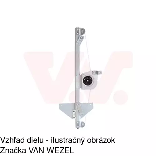 Mechanizmus sťahovania okna elektrický bez motora 2318PSG1E /POLCAR/ - obr. 2