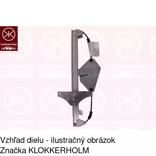 Mechanizmus sťahovania okna elektrický bez motora POLCAR 2318PSG2E