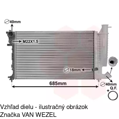 Chladiče vody 232608-A /POLCAR/ - obr. 2