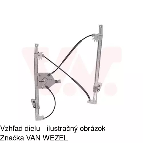 Mechanizmus sťahovania okna elektrický bez motora 2334PSG2 /POLCAR/ - obr. 3